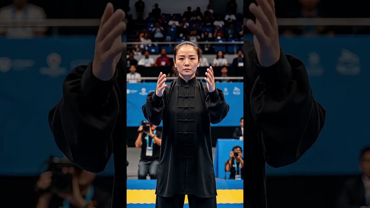 The lady becomes a legend this time #kungfu #wushufight #martialarts #taichi #funny