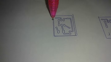 ทดลองเขียนลายวงจรด้วยmini cnc ที่สร้างเองกับมือ  กับราคาไม่ถึง3000 บาท