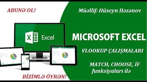 VLOOKUP funksiya tətbiqləri- MATCH, CHOOSE, IF  ilə