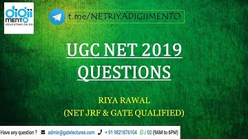 NTA NET December 2019 PYQ