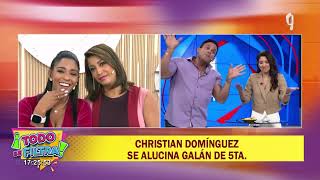 Christian Domínguez le lleva EN VIVO pastel de papa a Paola Moreno