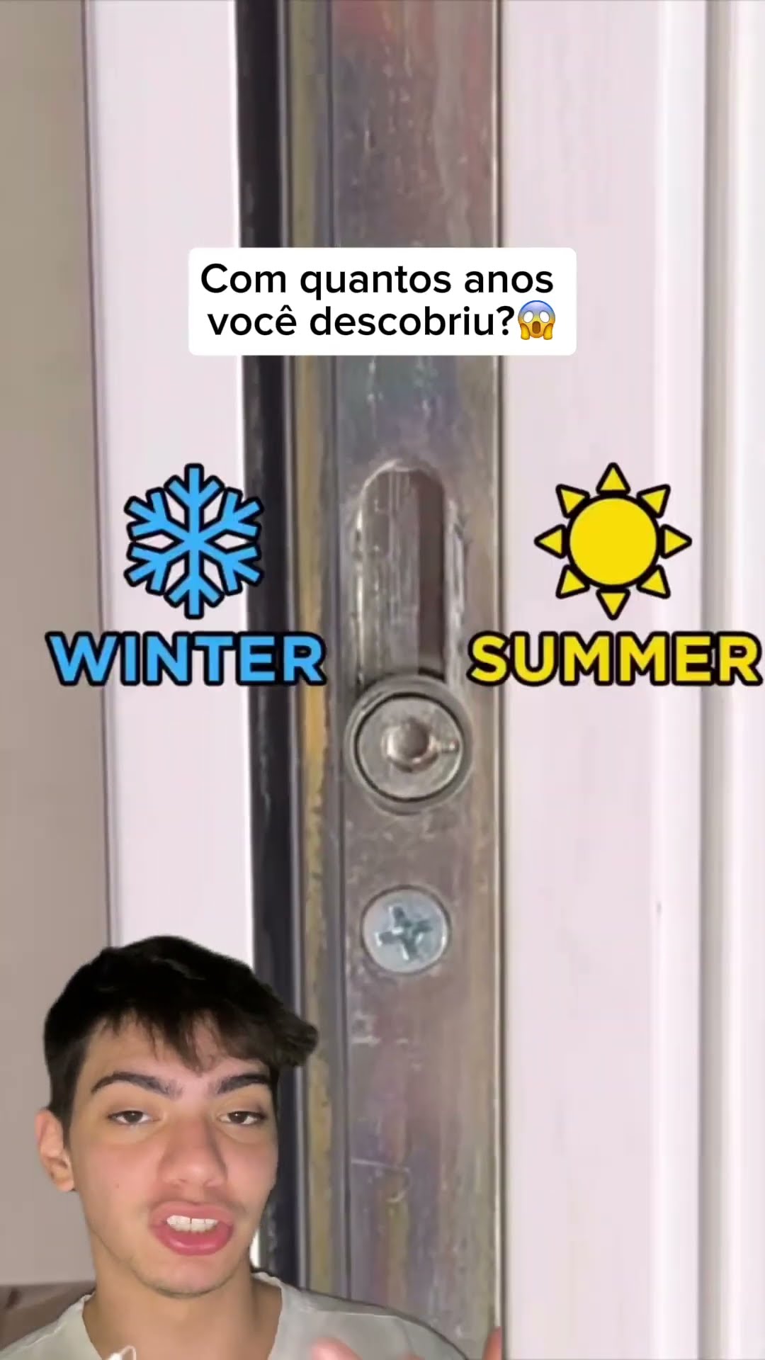 Gire o pino da janela pra ajustar a pressão e melhorar o conforto térmico! ??