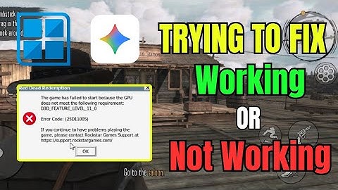 Trying to Fix RDR1 "D3D_FEATURE_LEVEL_11_0" Error on Winlator (Dimensity/Mali) - Working or Not?