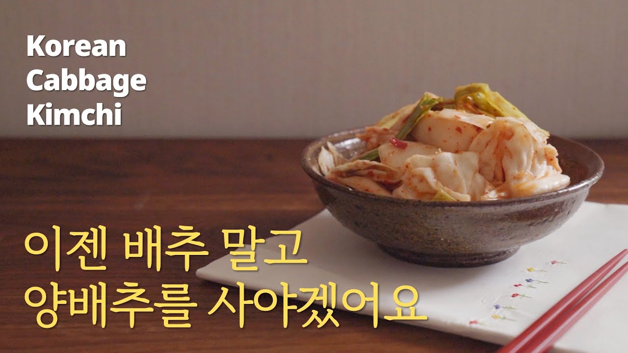(EN)건강에 좋은 양배추🥬 샐러드식 김치로 담으면 한통 금세 뚝딱이에요 