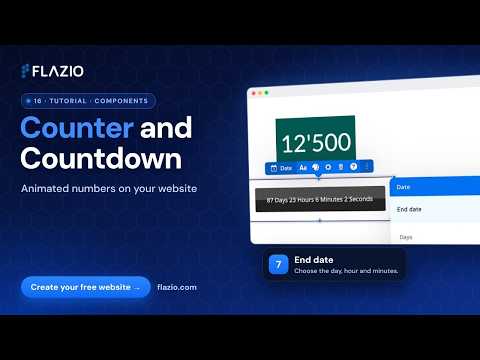 16. Counter and Countdown: animated numbers and countdowns | Flazio Components Tutorial