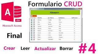 CRUD(Forma 2) desde cero (Parte 4)Final CRUD(Forma 2) desde cero (Parte 4)Final