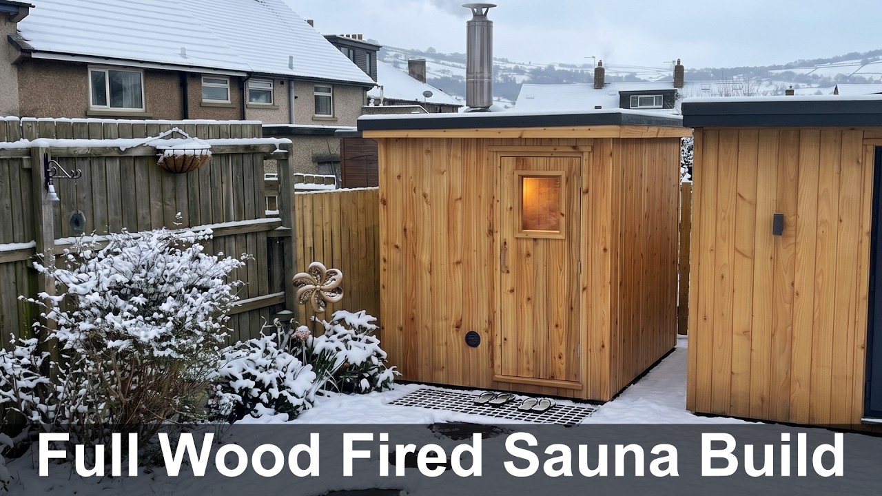 DIY Wood Fired Sauna - Full Build From Start to Finish - YouTube