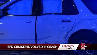 Boston police cruiser involved in crash