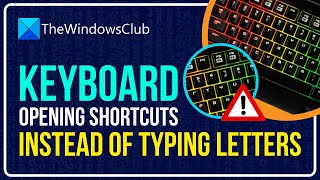 Keyboard opening shortcuts instead of typing letters in Windows 11/10 screenshot 5