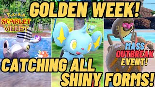 Four Shiny Golden Pokémon Captures!