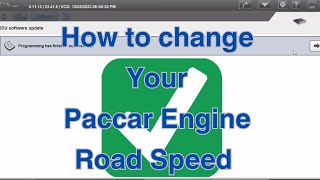 How to change road speed & Cruise control on a Paccar Engine with Davie 4