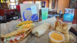 TACO BELL POV SPICY CHALUPA CRISPY TACO CHEESE SAUCE CRUNCHY CHIPS RELAXING EATING MUKBANG ASMR