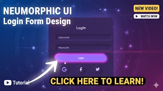Purple Neomorphic Login Page UI HTML CSS | Soft UI Design Full Tutorial 💜 screenshot 5