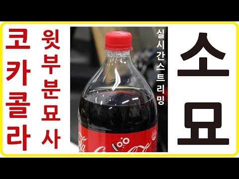 코카콜라 페트병 소묘 윗 부분 묘사 실시간 스트리밍