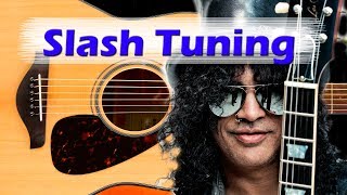 Slash Guitar Tuning  - half step down - Eb tuning or D# tuning