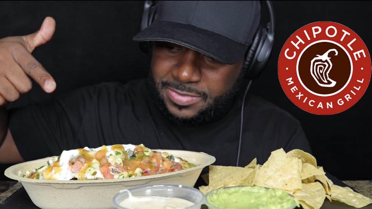 ASMR EATING CHIPOTLES STEAK & CHICKEN BURRITO BOWL. MUKBANG (NO TALKING) TCASMR