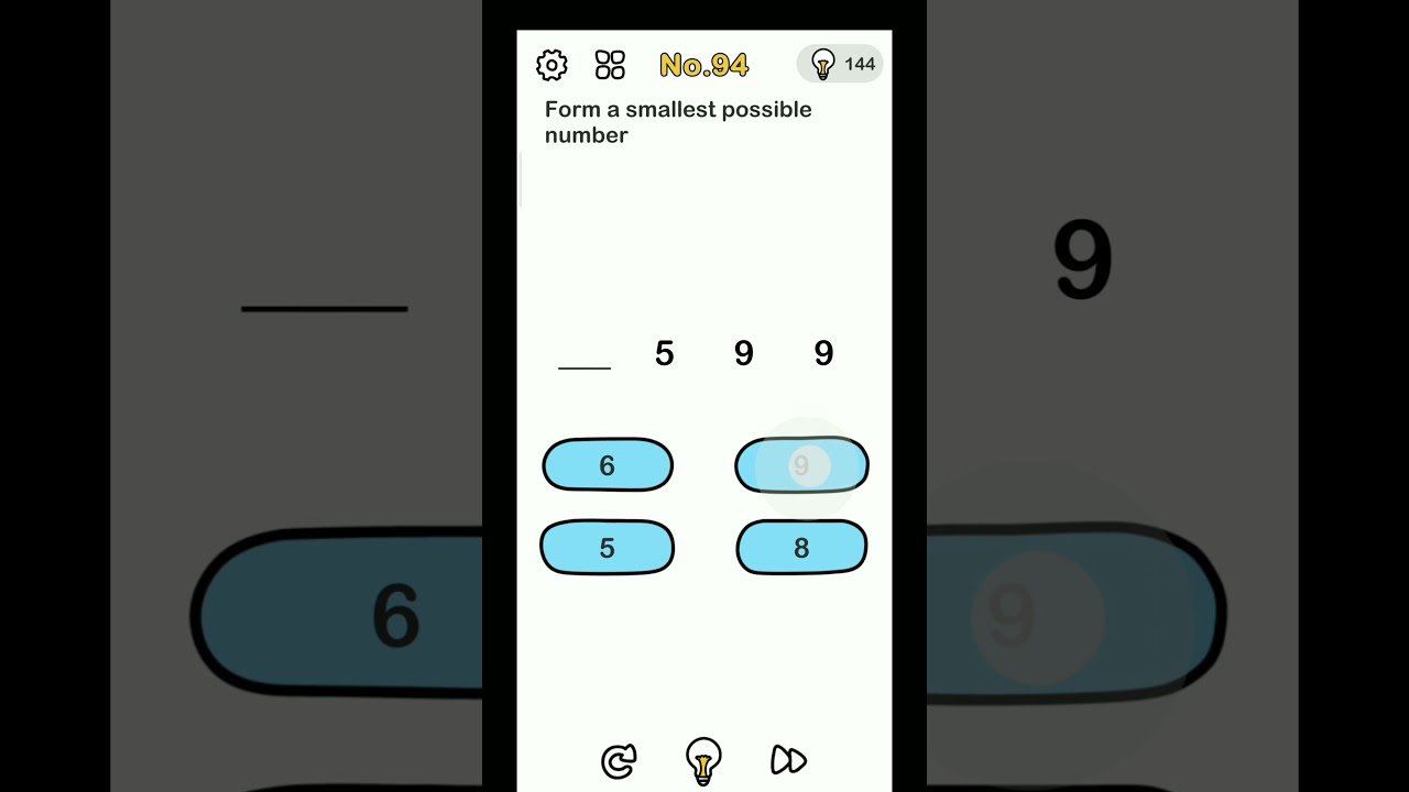 Как пройти 88 уровень в brain test. Сформируйте наименьшее возможное число Brain out 94 уровень.