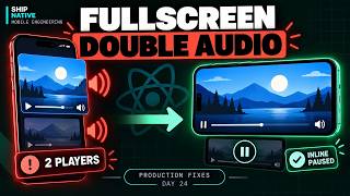 React Native Fullscreen Double Audio: Pause the Hidden Player