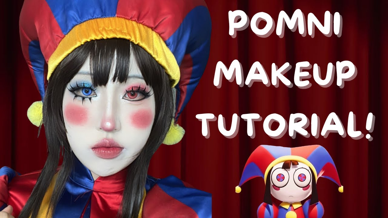 Pomni Makeup Tutorial for cosplay or Halloween!