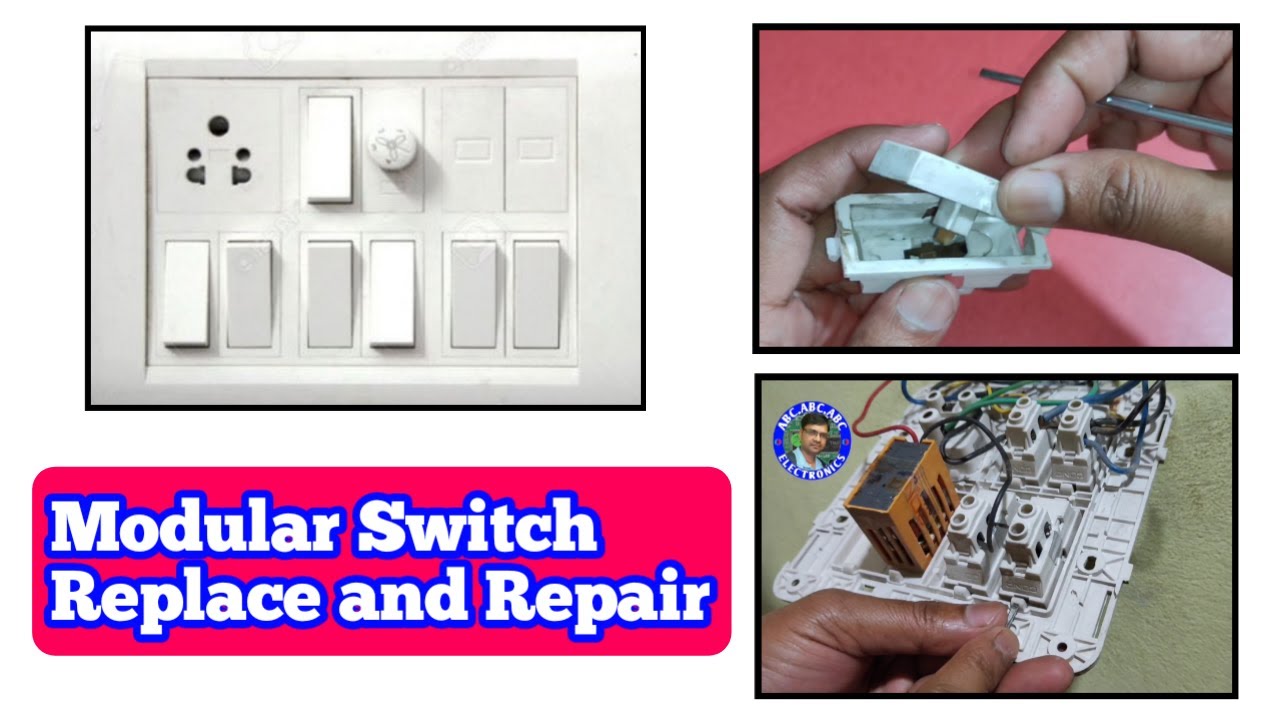 How to modular switch replace and repair | medula cover plate ko kaise ...