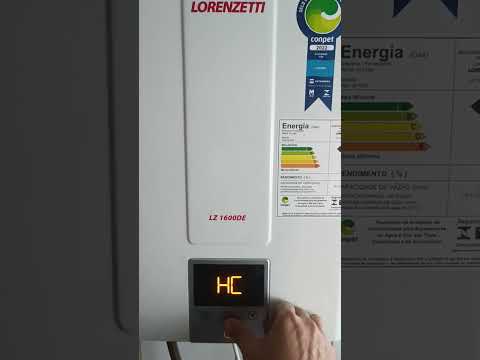 Ajustes de parâmetros do aquecedor Lorenzetti LZ 1600 DE gás GN.