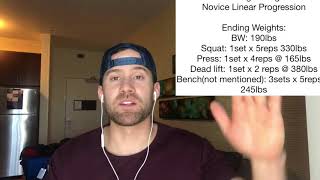 My Results from Starting Strength Novice Linear Progression