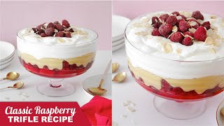 #BirdsParty Recipe Classic Traditional English|UK|British Raspberry Trifle Sweet Dessert Pudding