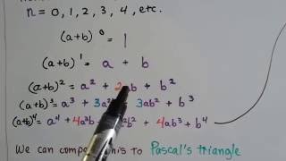Algebra I #6.7b, Binomial Expansion - Pascal's Triangle