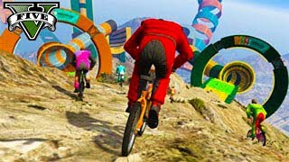 GTA 5 Online: DESCENDO O MONTE CHILIAD DE BMX