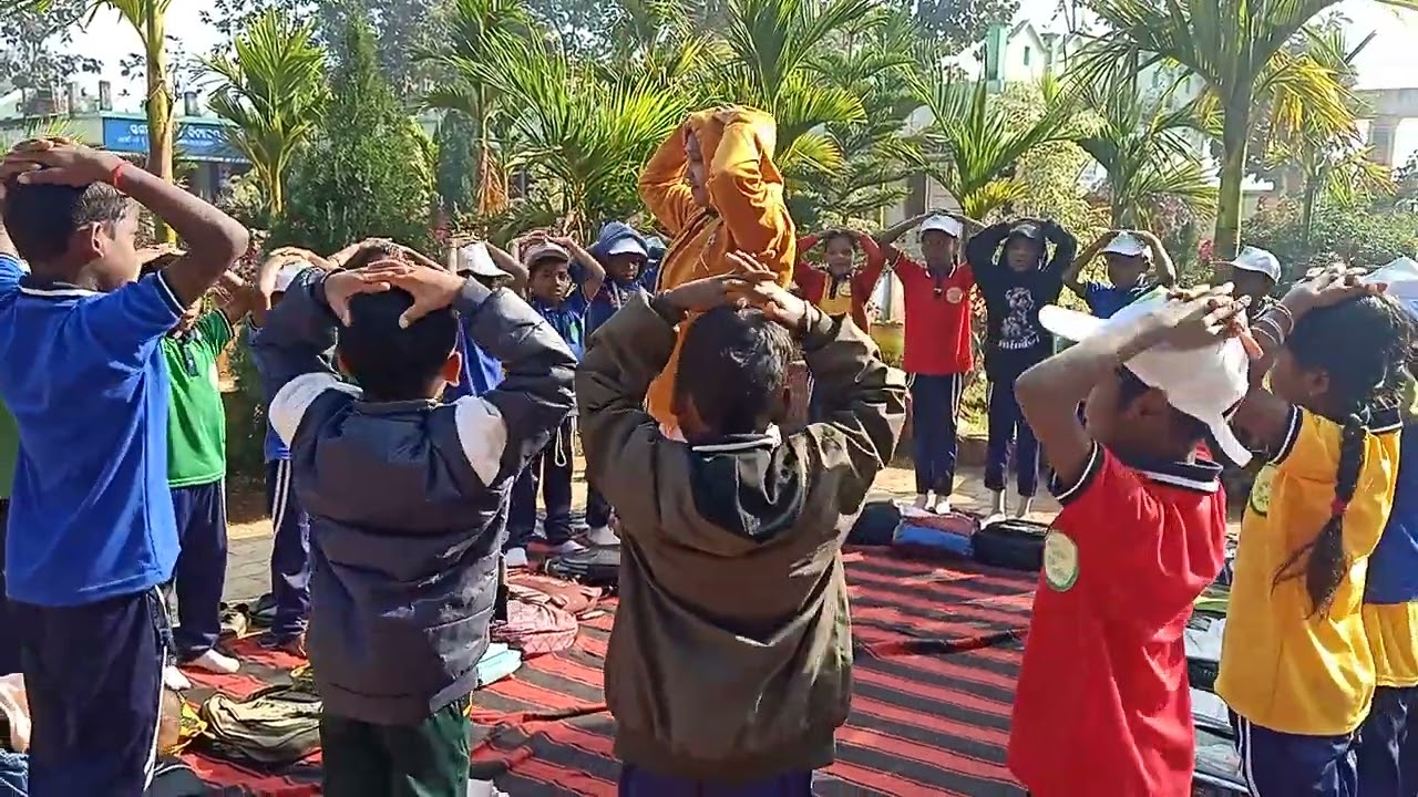 Asa ame kheliba worm up activity  at school ,Saturday activity also 