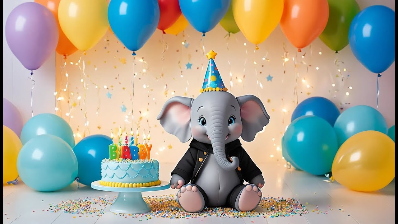 Baby Elephant’s Birthday Party | Cute Birthday Song for Kids | Fun Animal Celebration Rhyme