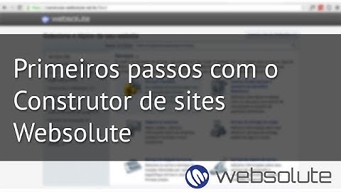 Construtor de sites Websolute - Primeiros Passos (Parallels Web Presence Builder 11.5.6)