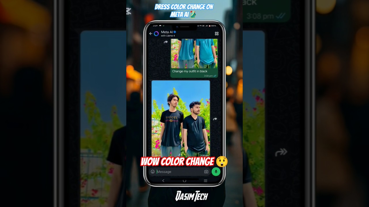 Dress color change on Meta ai 🥻 