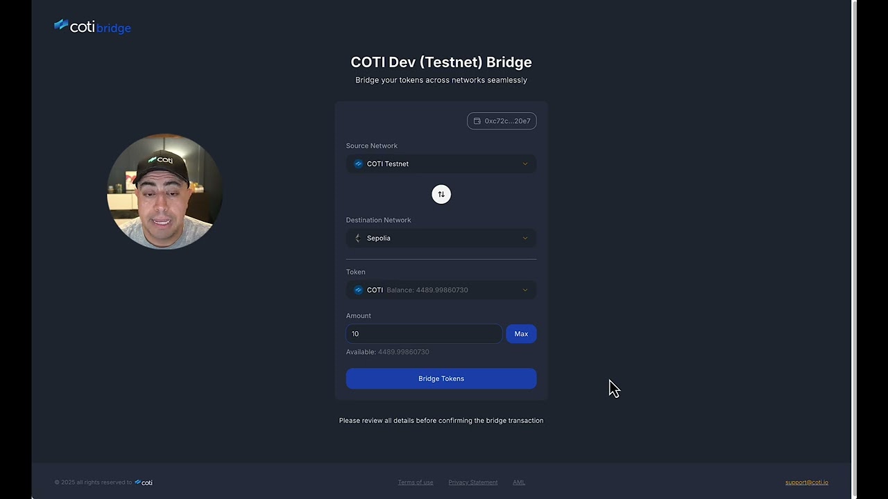 COTI V2 Bridge Tutorial