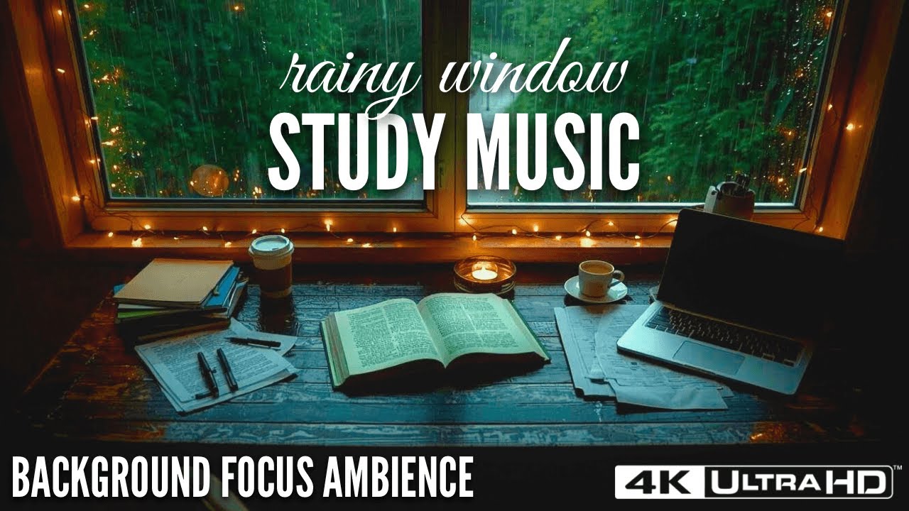 Rainy Window Study Music 🌧️ | Cozy Focus Sounds for Reading & Deep Work