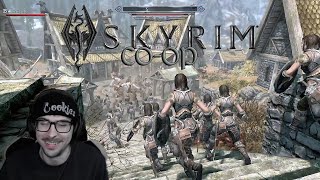 Skyrim Co-op The Giants ATTACK!!