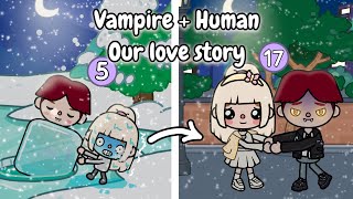 Vampire + Human😱🩷 Our Love Story 💖| Toca Boca | Toca Life Story