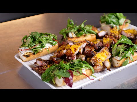 Pork Belly Appetizer on the PrimeLiner Gas Grill