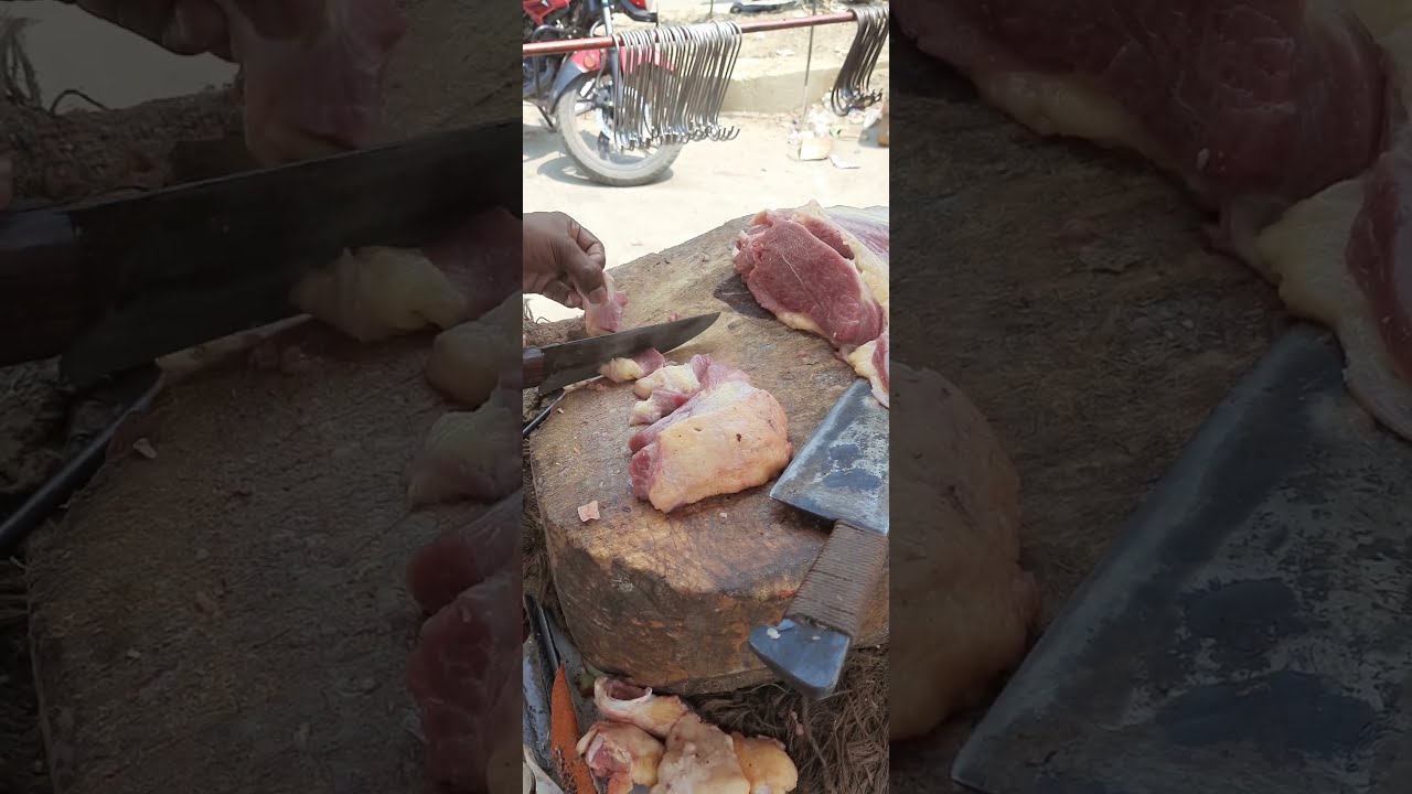 Excellent Art Of Giant Red Ox Beef Fastest Smooth Cutting Technique By Expert Butcher In Meat Shop |