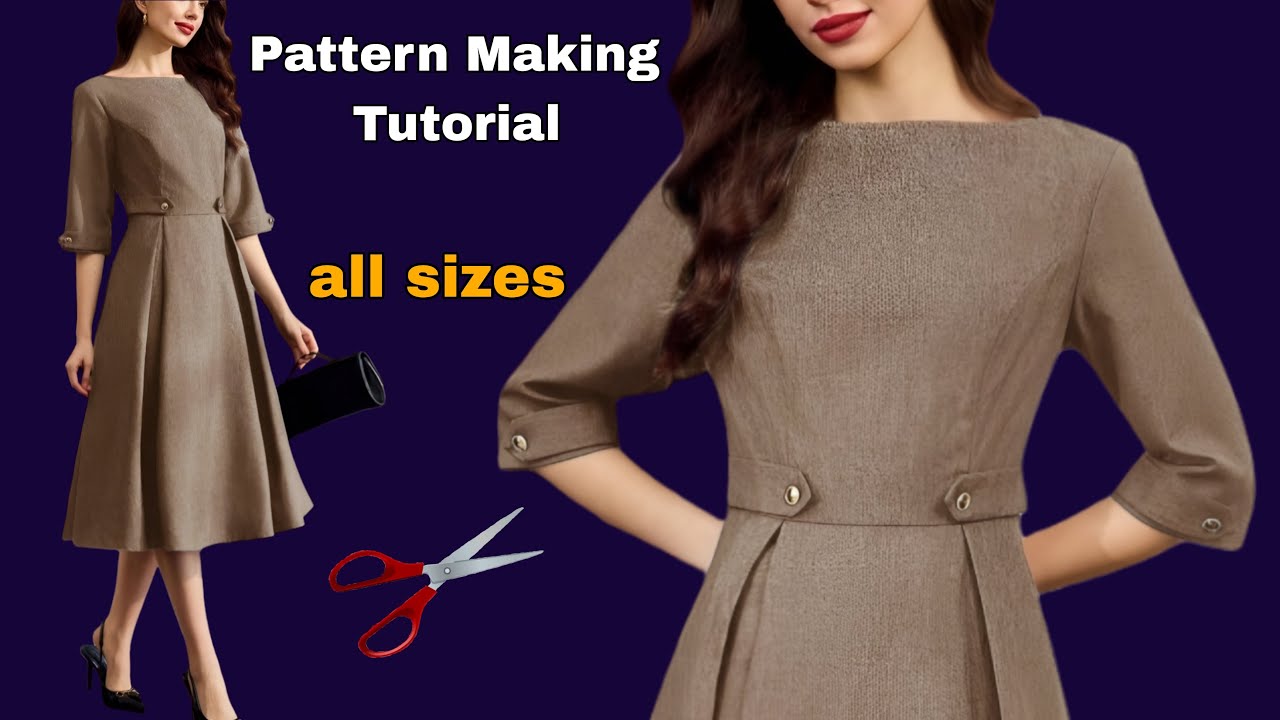 ️️ The Secret to Quick & Elegant Long Dress Pattern Making | Princess ...