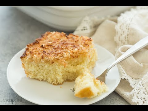 Hot Milk Cake with Broiled Coconut Frosting Recipe