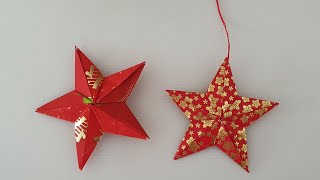 How to fold STAR with hongbao for Christmas and CNY decor [Fun & Easy Origami] 简单折纸剪纸手工【怎样用红包袋做星星】