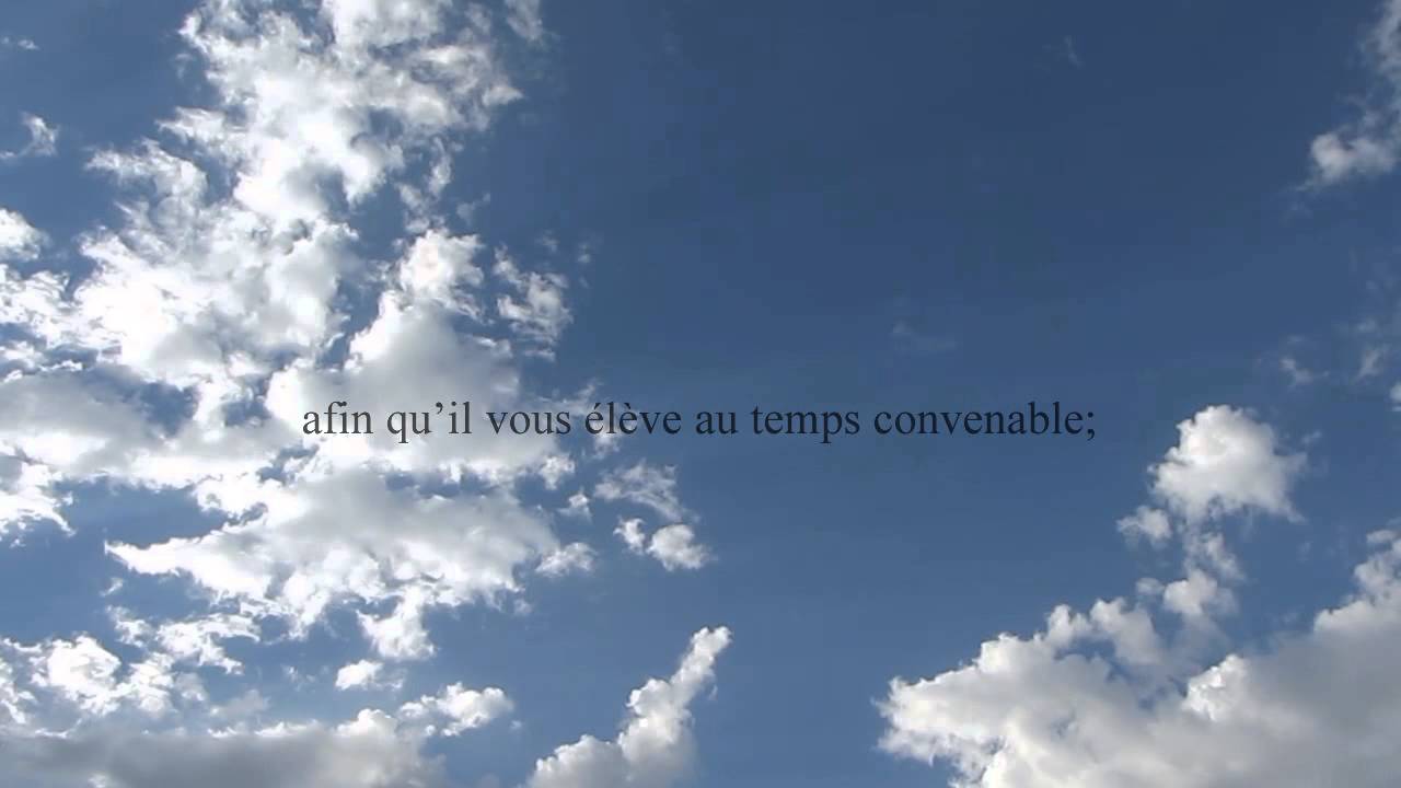 1 Pierre 567 Humiliezvous donc sous la puissante main de Dieu