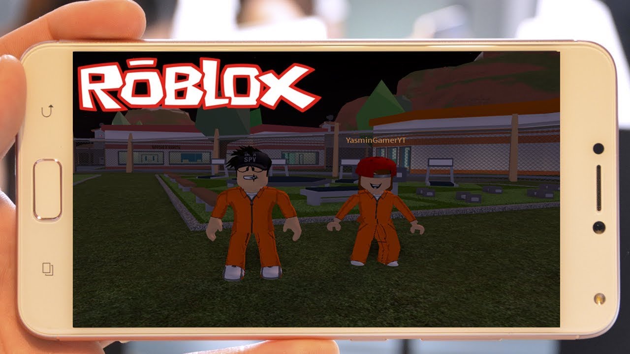 Jogando Roblox No Celular Jailbreak Youtube - como convidar seu amigo para jogar roblox no celular