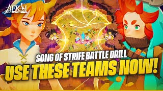 BEST BOSSING TEAMS for Song of Strife Battle Drill!【AFK Journey】