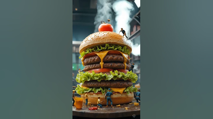 Cận cảnh một chiếc bánh mì kẹp thịt hamburger 🍔🔍Thèm chưa? #food #animation #cake #short