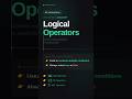 Logical Operators in JavaScript Explained 🔥 (AND, OR, NOT)
