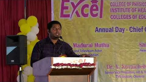 Dr. N. Mathan Karthick, Vice-Chairman, Excel group institutions@ E&T, Pharm, EBS Annual Day 2018