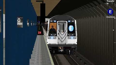 OpenBVE: R195 E Train Arriving and Departing 50th Street