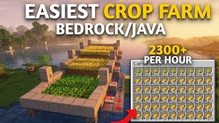 I Built the Simplest Crop Farm in Minecraft Bedrock/Java!